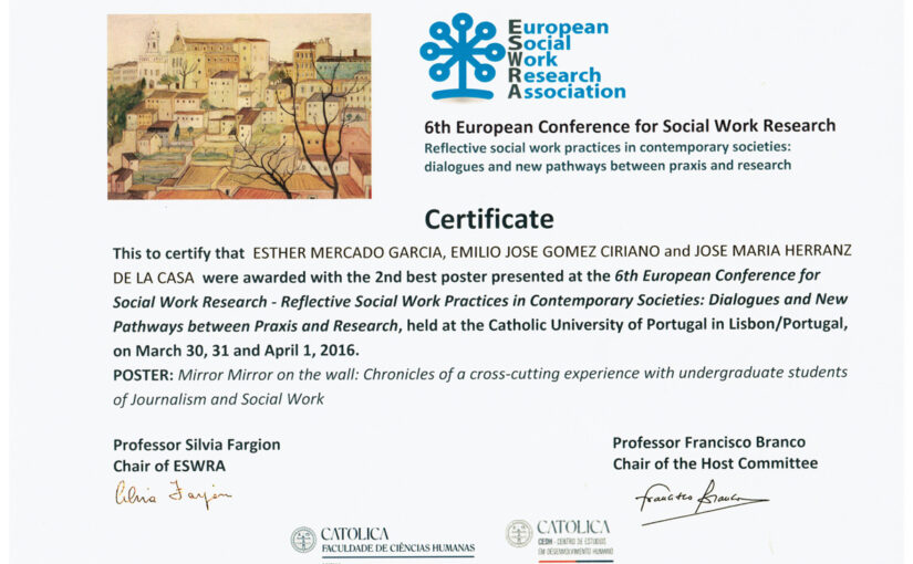 Alteracción recibe un premio al mejor póster en la conferencia internacional ESWRA