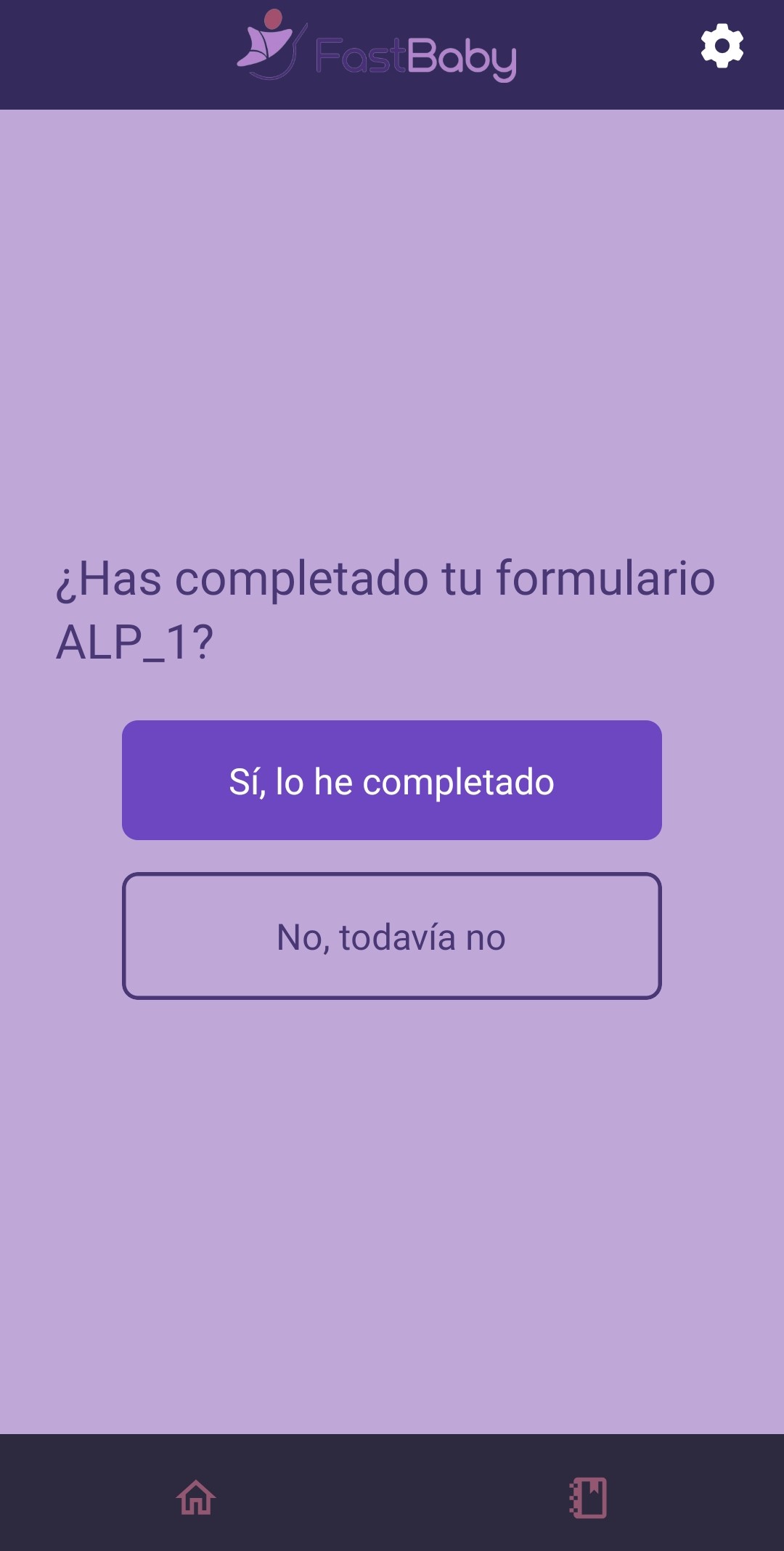 Fotografía del formulario completado.
