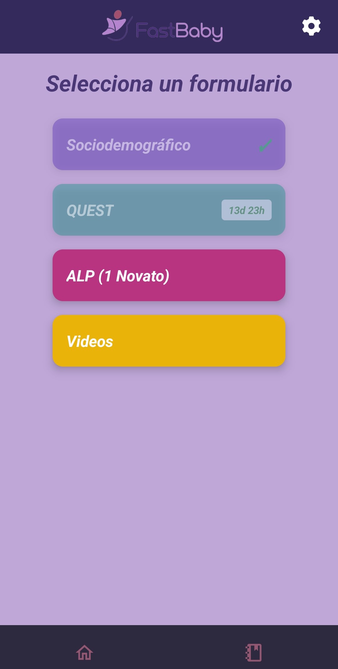 Fotografía de los componentes de la sección de formularios.