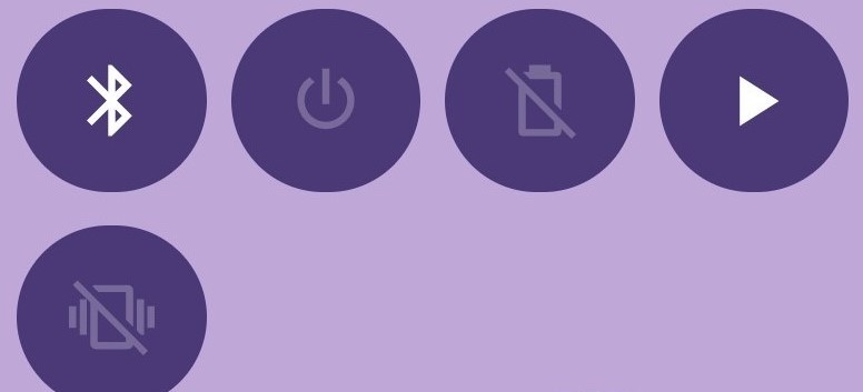 Fotografía del menú de iconos de la aplicación