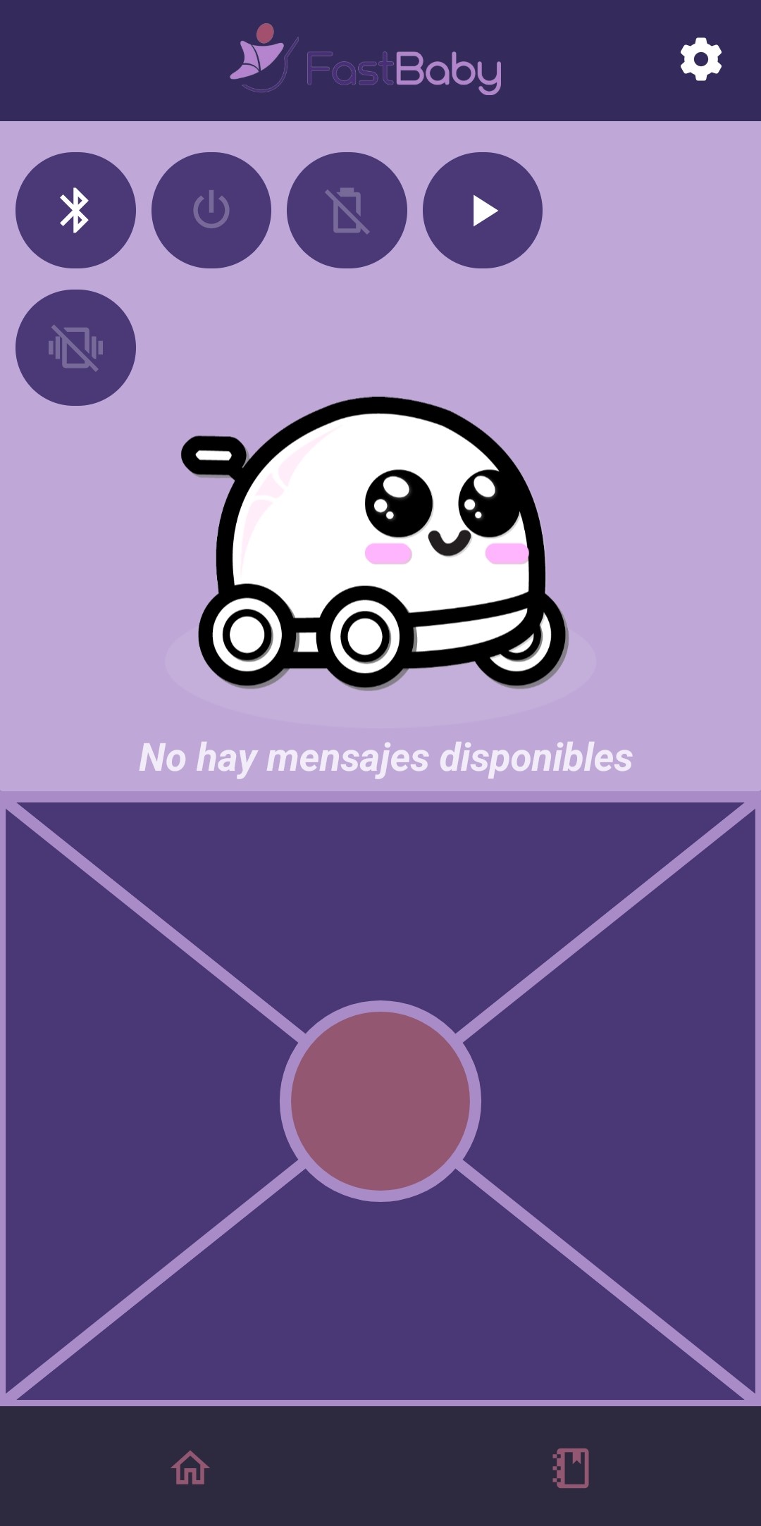 Pantalla de inicio de Fast Baby App