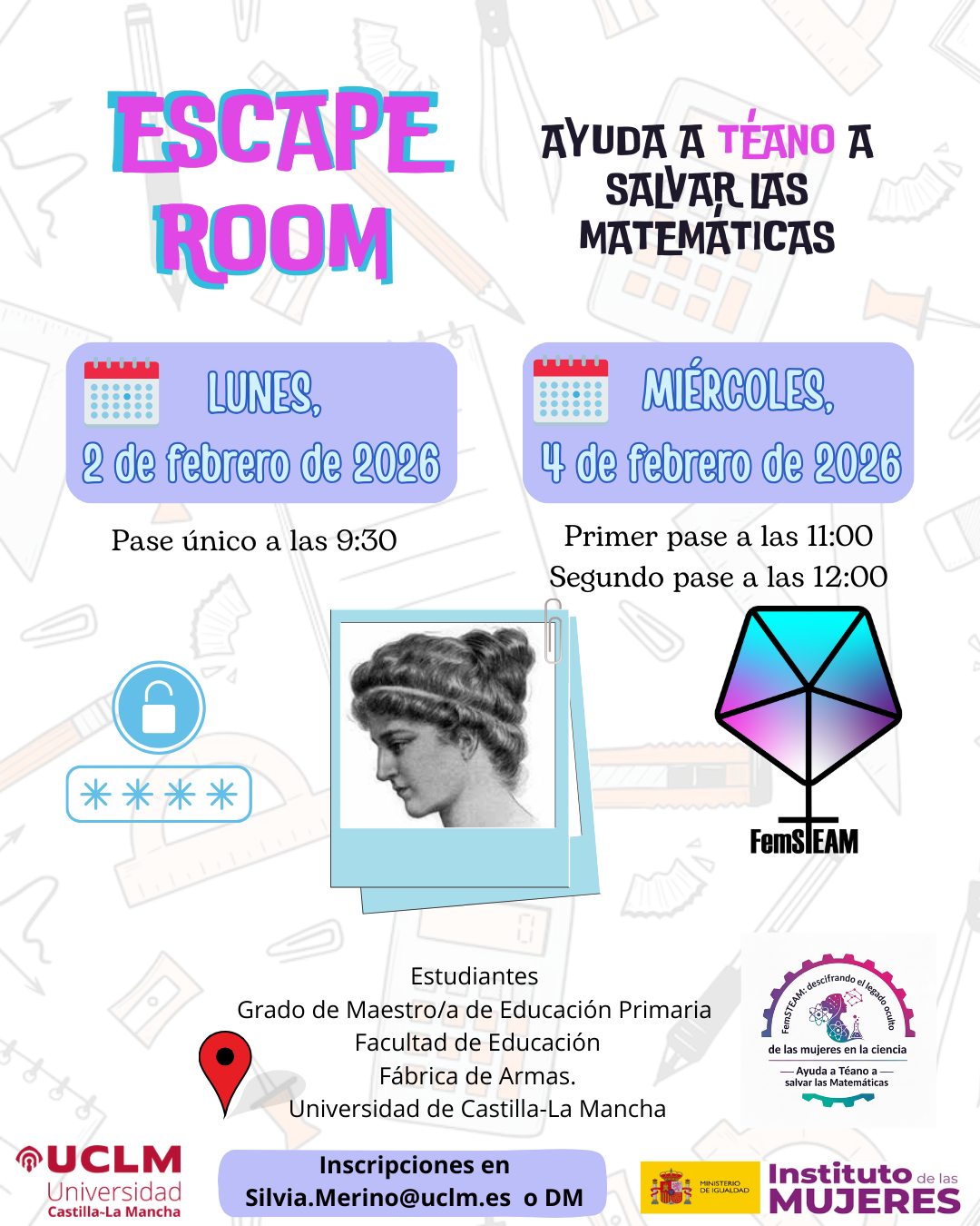 📢 ¡Nuevas sesiones del escape room FemSTEAM abiertas al público!