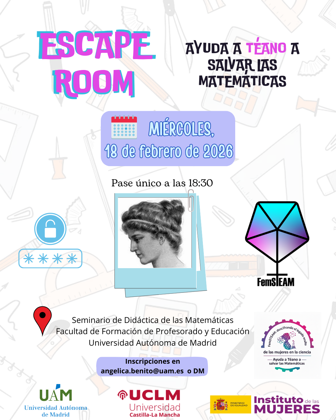 Vente a vivir una tarde diferente: La historia de las matemáticas está en tus manos.