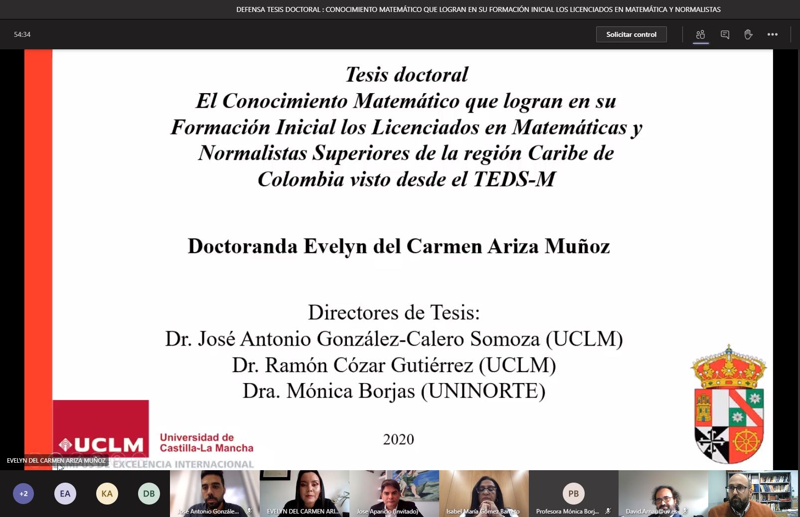 Defensa de Tesis Doctoral de Evelyn Ariza